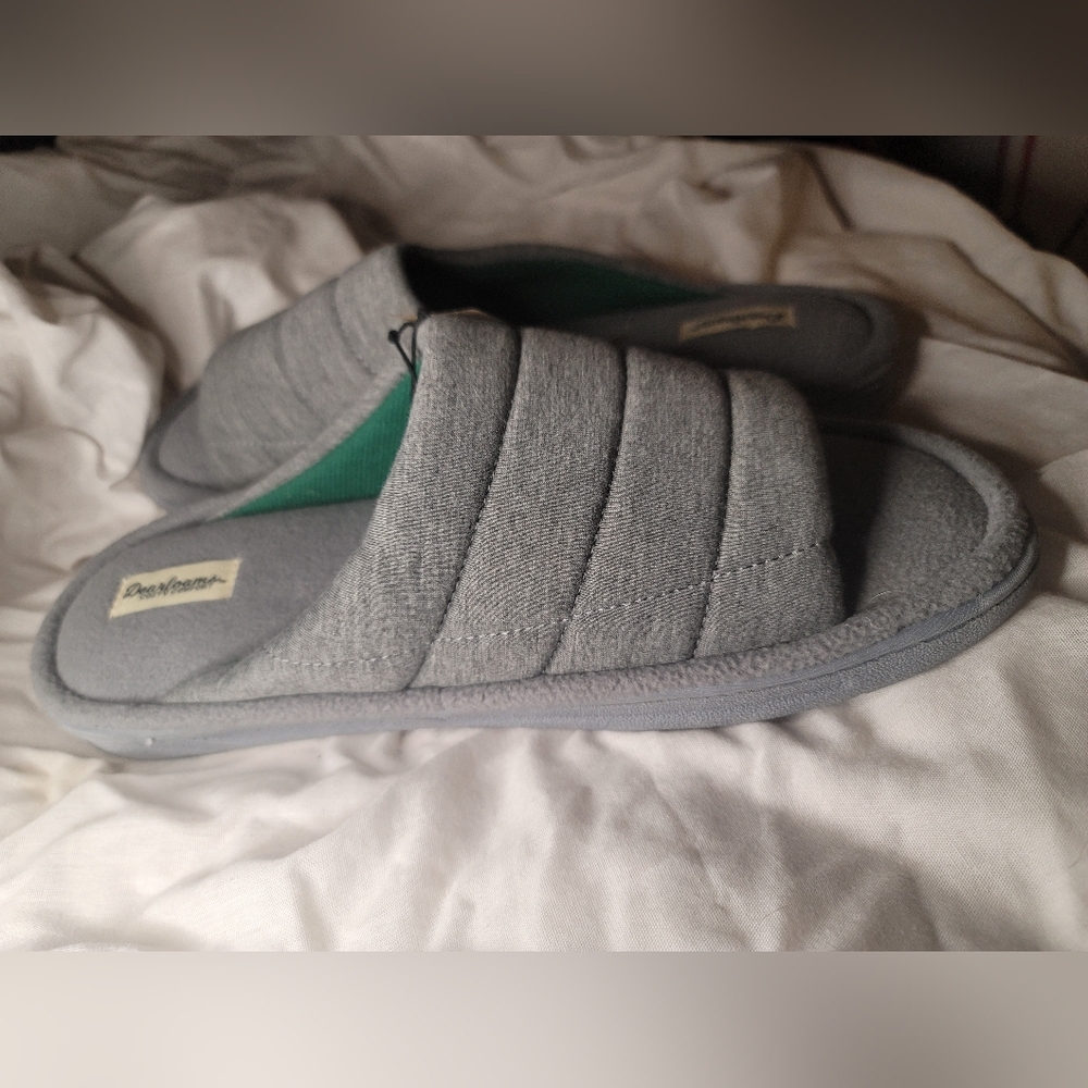 NWT non Slip Street Sole Soft Jersey Washable Mens Slide Memory Foam Gel Infused